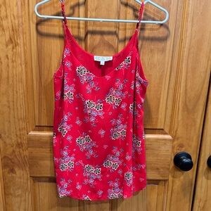 Floral Red Camisole Top